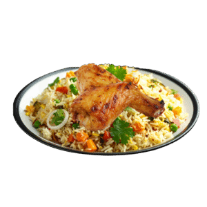 vegetables rice with chicken,
